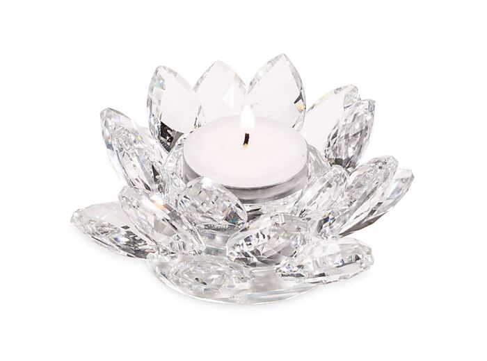 Claraline : Bougeoir Lotus cristal