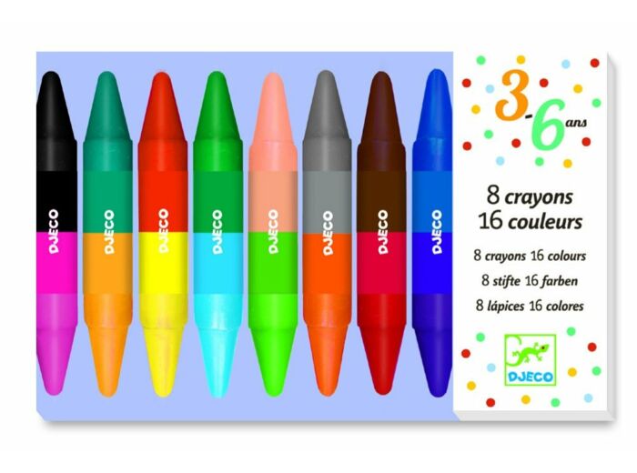 Les Couleurs - 8 Crayons Doubles