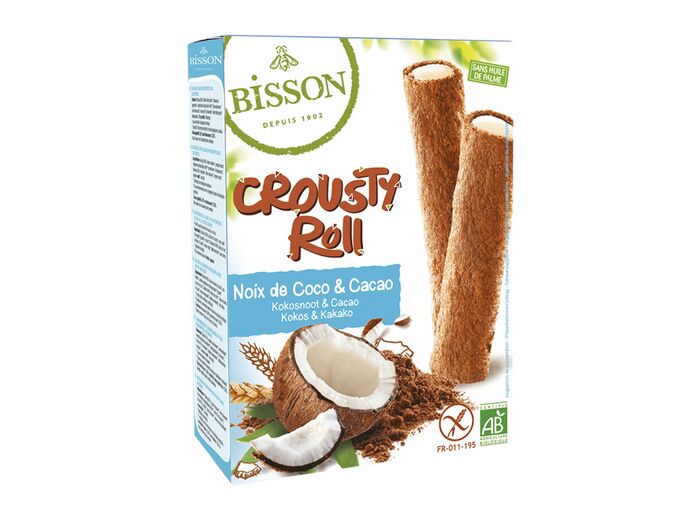 BISSON Crousty Roll cacao et noix de coco bio 125 gr