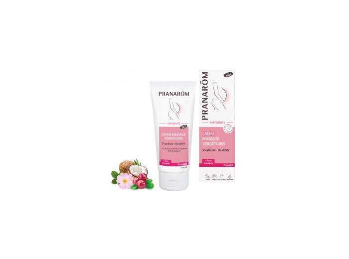 Pranarom-PranaBB Maternité Crème Massage Vergetures Bio 100 ml