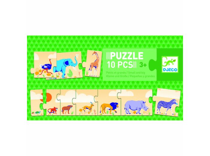 Puzzle Djeco - Petits et grands - 10pcs - DJ08189