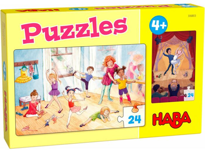 Haba 2 puzzels 24 stukken ballerina's