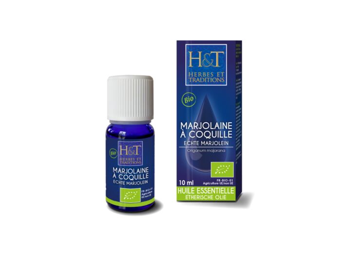 Herbes & Traditions : Huile essentielle MARJOLAINE A COQUILLE Bio 10 ml
