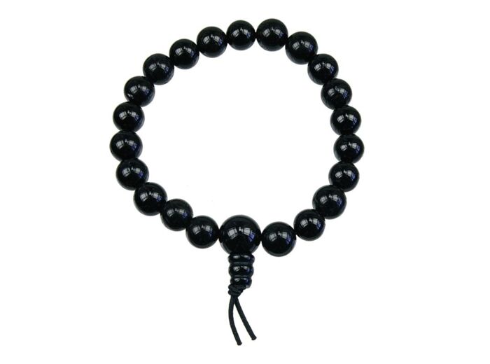 Claraline : Bracelet mala tibétain - Onyx Noir