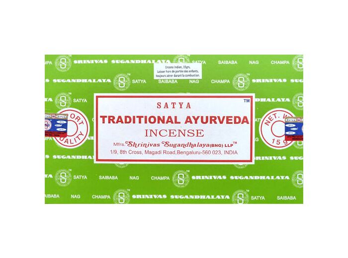 Claraline : Encens Satya Traditional Ayurveda 15 g