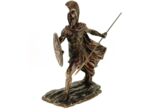 Figurine de Véronese d'Achille avec épée et bouclier - 19 cm - En bronze peint à la main