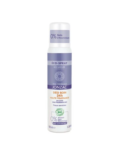 Jonzac : ETJ Nutritive - Déodorant Eco-Spray Soin 24 h haute tolérance 100 ml