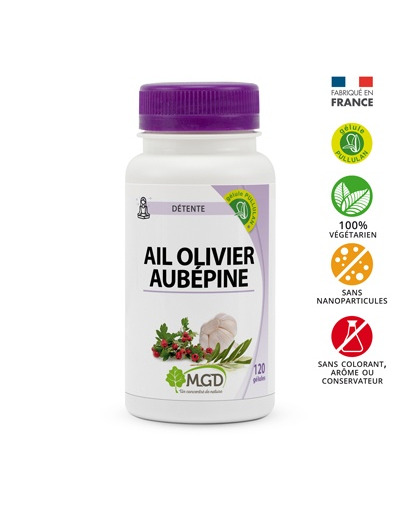 MGD : Ail Olivier Aubépine 120 gel 250 mg