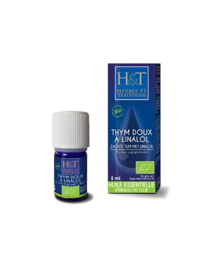 Herbes & Traditions : Huile essentielle THYM DOUX A LINALOL BIO 5 ML
