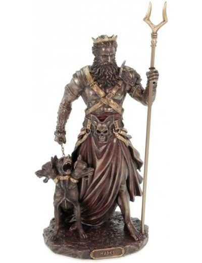 Statuette de Véronese Hades Dieu de la mort avec deux dents en bronze