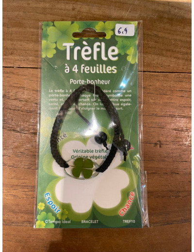 Porte bonheur trèfle à 4 feuilles