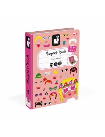 Janod - Magneti'Book Crazy Faces Fille