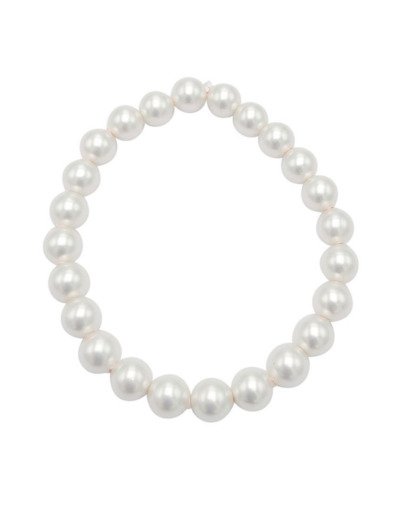 BRACELET EN PERLES DE MAJORQUE BLANCHES