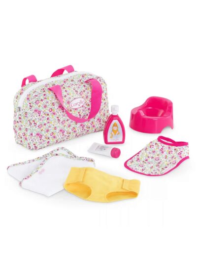 Coffret Accessoires à Langer Fleuri Bébé 36 CM