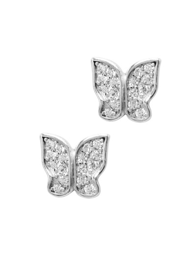 BOUCLES D'OREILLES EN ARGENT PAPILLONS AVEC PIERRES