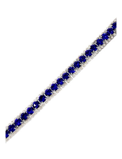 BRACELET RIVIERE  AVEC STRASS BLANC ET BLEU