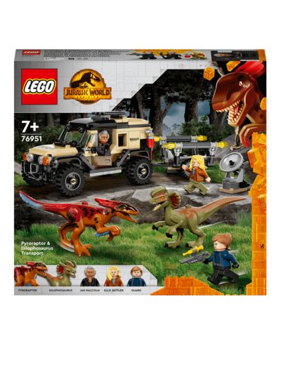 Lego jurassic World - Le Transport du Pyroraptor et du Dilophosaurus - 76951