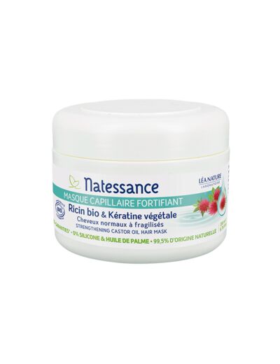 NATESS Masque capillaire fortifiant - Ricin bio & kératine végétale 200 ml