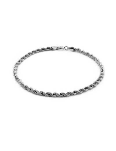 BRACELET EN ACIER MAILLE CORDE 4,5 MM