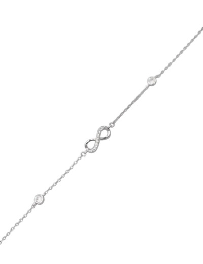 BRACELET EN ARGENT INFINI ET SOLITAIRE