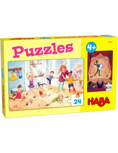 Haba 2 puzzles 24 pièces ballerines