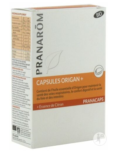 Pranarom-Pranacaps Capsules Origan+ Bio 30 caps