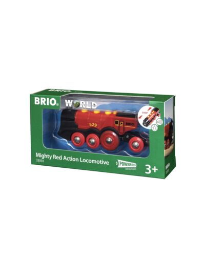 Red Krachtige Locomotief (Batterijgevoed) Brio