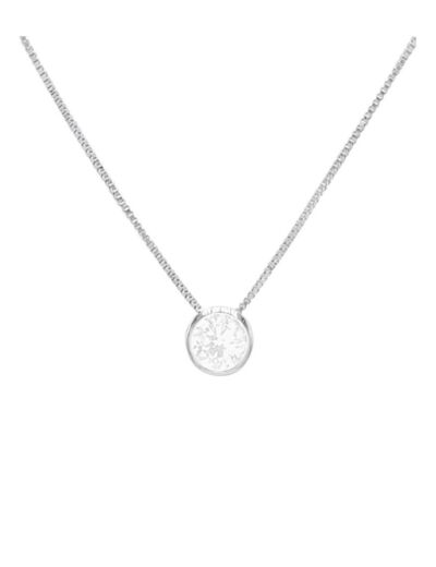 COLLIER EN ARGENT SOLITAIRE CLOS