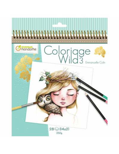 Avenue Mandarine- Carnet de coloriage Wild 3