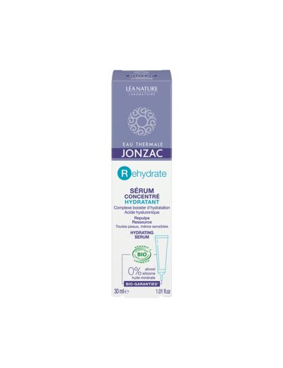 Jonzac : ETJ Rehydrate - Sérum Concentré Hydratant bio (non parfumé) 30 ml