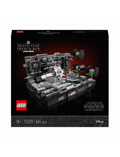 Lego Star Wars - Diorama de la Poursuite dans les tranchées de l'Etoile de la Mort - 75329