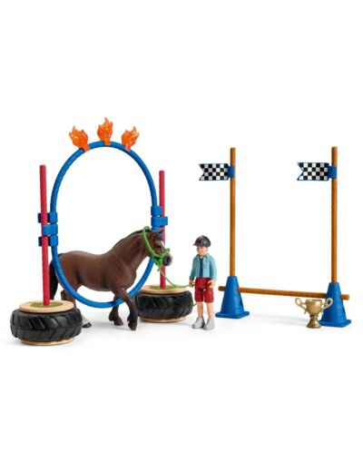 Accessoires Schleich - Course d'agility pour poney - 42482