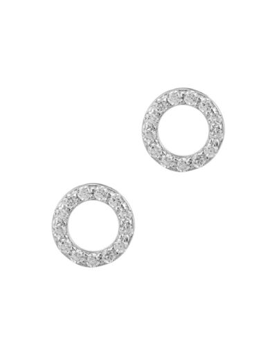 BOUCLES D'OREILLES EN ARGENT CERCLE AVEC PIERRES