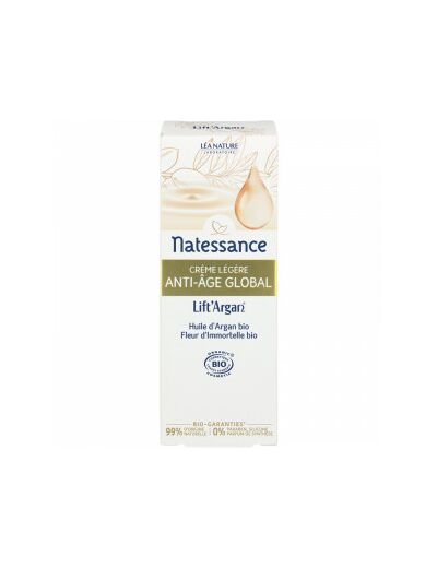 LIFT ARGAN Crème Légère bio Anti-âge Global 50 ml