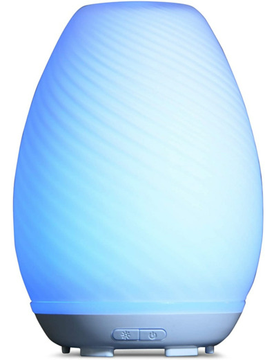 Zen'Arôme Diffuseur Ultrasonique d'Huiles Essentielles Vivo avec Eclairage Led à Variation de Couleur 11,5 x 16 cm, Blanc, 900 g