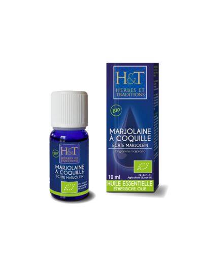 Herbes & Traditions : Huile essentielle MARJOLAINE A COQUILLE Bio 10 ml
