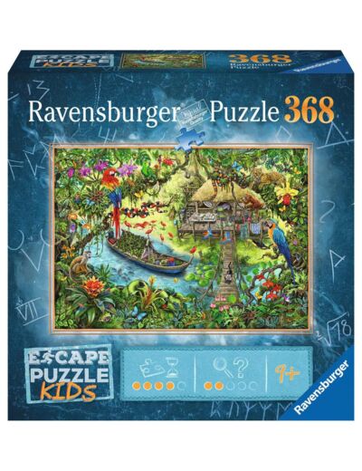 Puzzle Ravensburger - Escape Kids : Un safari dans la jungle - 368 Pcs - 129348