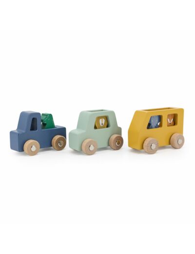 Set de voitures animaux en bois Trixie