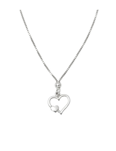 COLLIER EN ARGENT AVEC COEUR