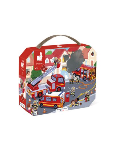 Janod - Puzzle Pompiers - 24 pièces - J02605