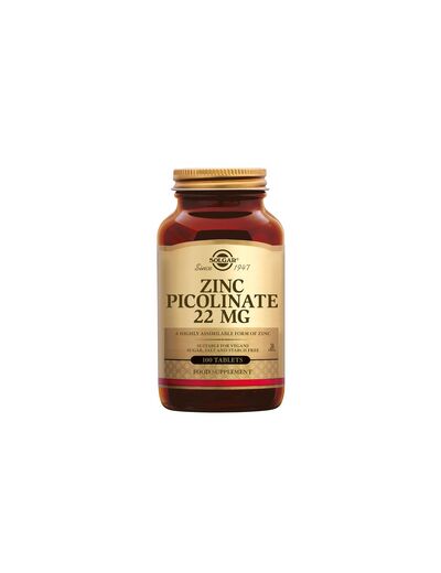 Solgar-Zinc Piccolinate 22 mg  100 comp