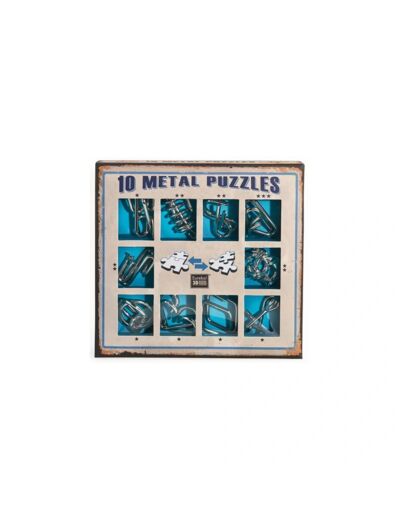 EUREKA - 52473356 - METAL PUZZLE SET - 10 METAL PUZZLES SET BLUE