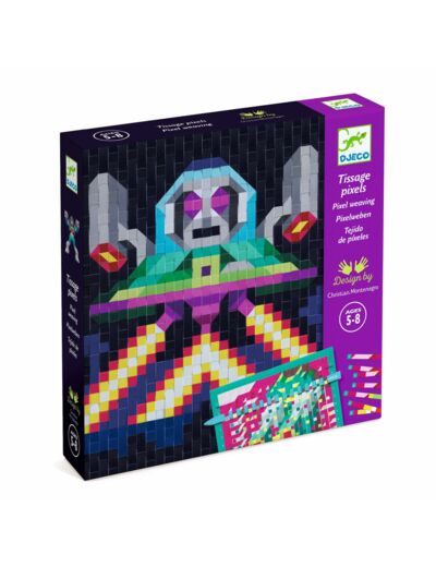 Djeco tissage en pixels invaders