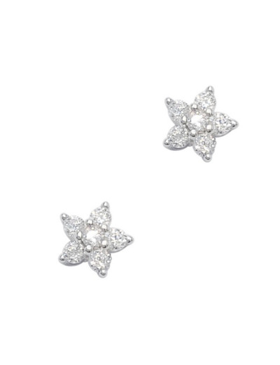 BOUCLES D'OREILLES EN ARGENT ETOILE