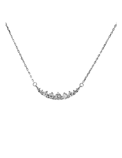 COLLIER EN ARGENT MOTIF AVEC PIERRES