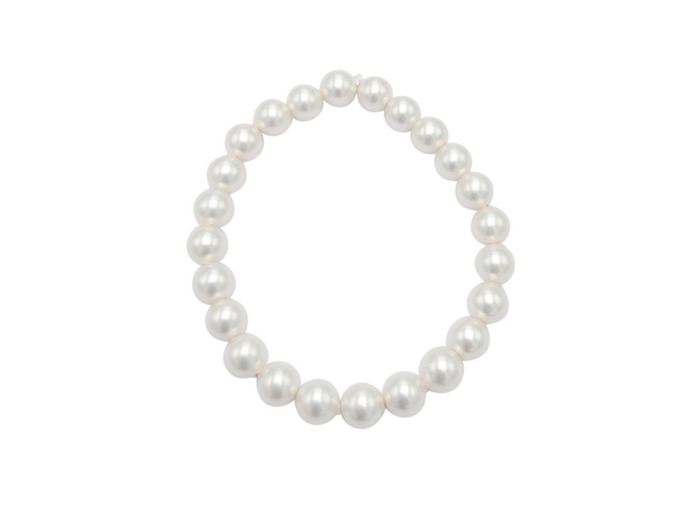 BRACELET EN PERLES DE MAJORQUE BLANCHES