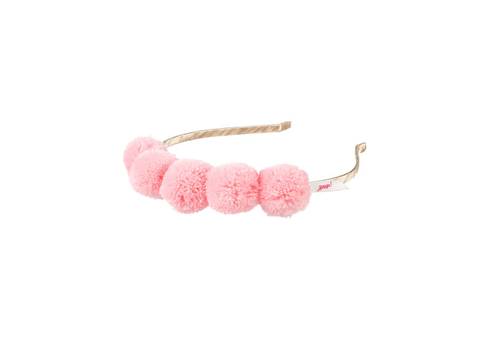 Hoofdband met roze pompons Rosa