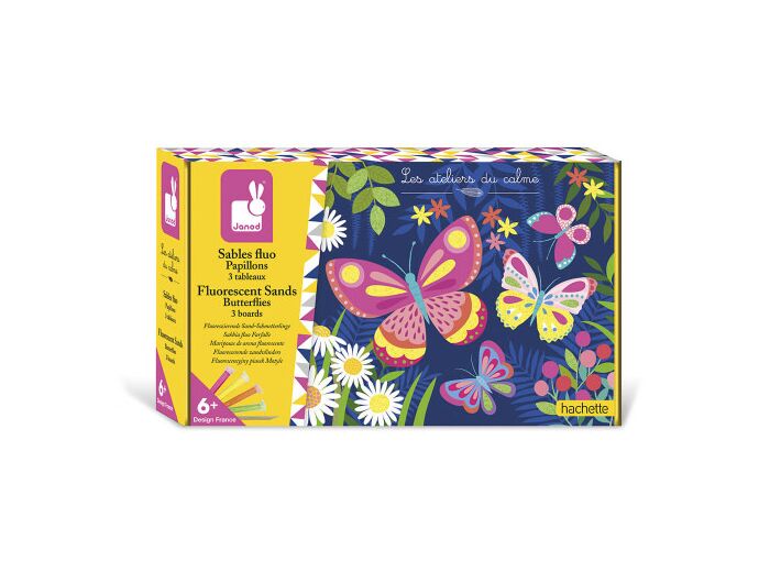 Janod - Coffret sables fluo papillons