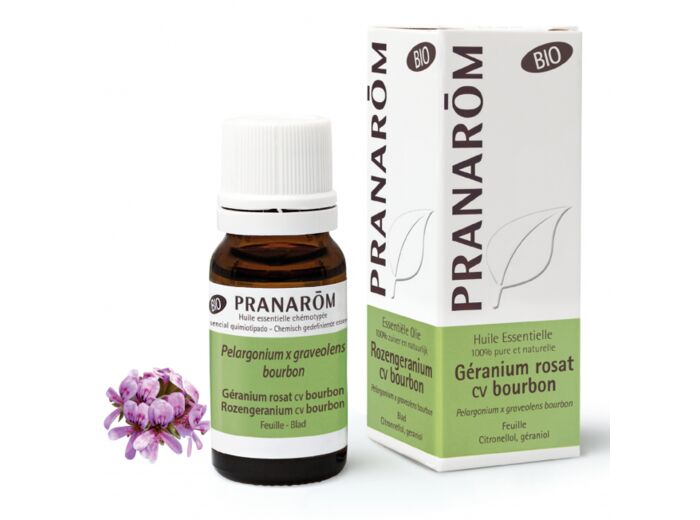 Pranarom-Huile essentielle Géranium rosat CV Bourbon Bio 10 ml