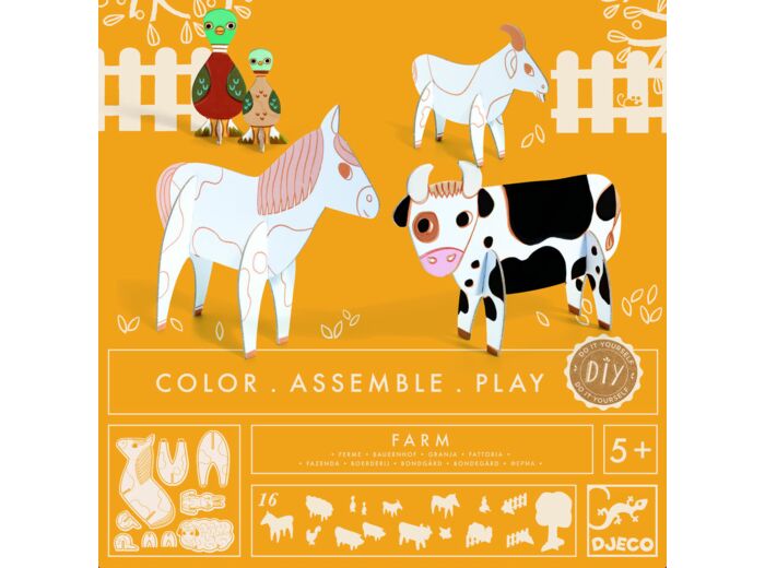 Kit assemblage et coloriage sur la ferme